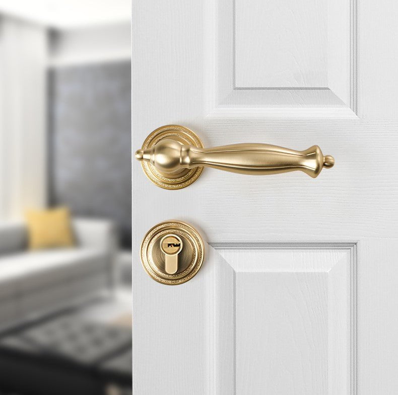 Pendergrass Door Lock in Pearl Grey & Brushed Brass