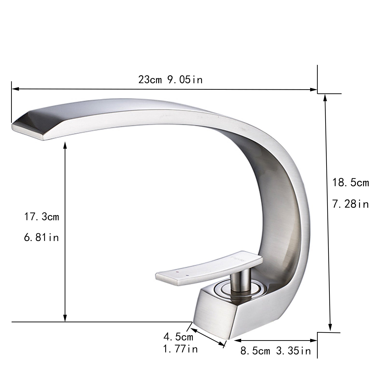 Spon Dei Faucet in Black & Silver