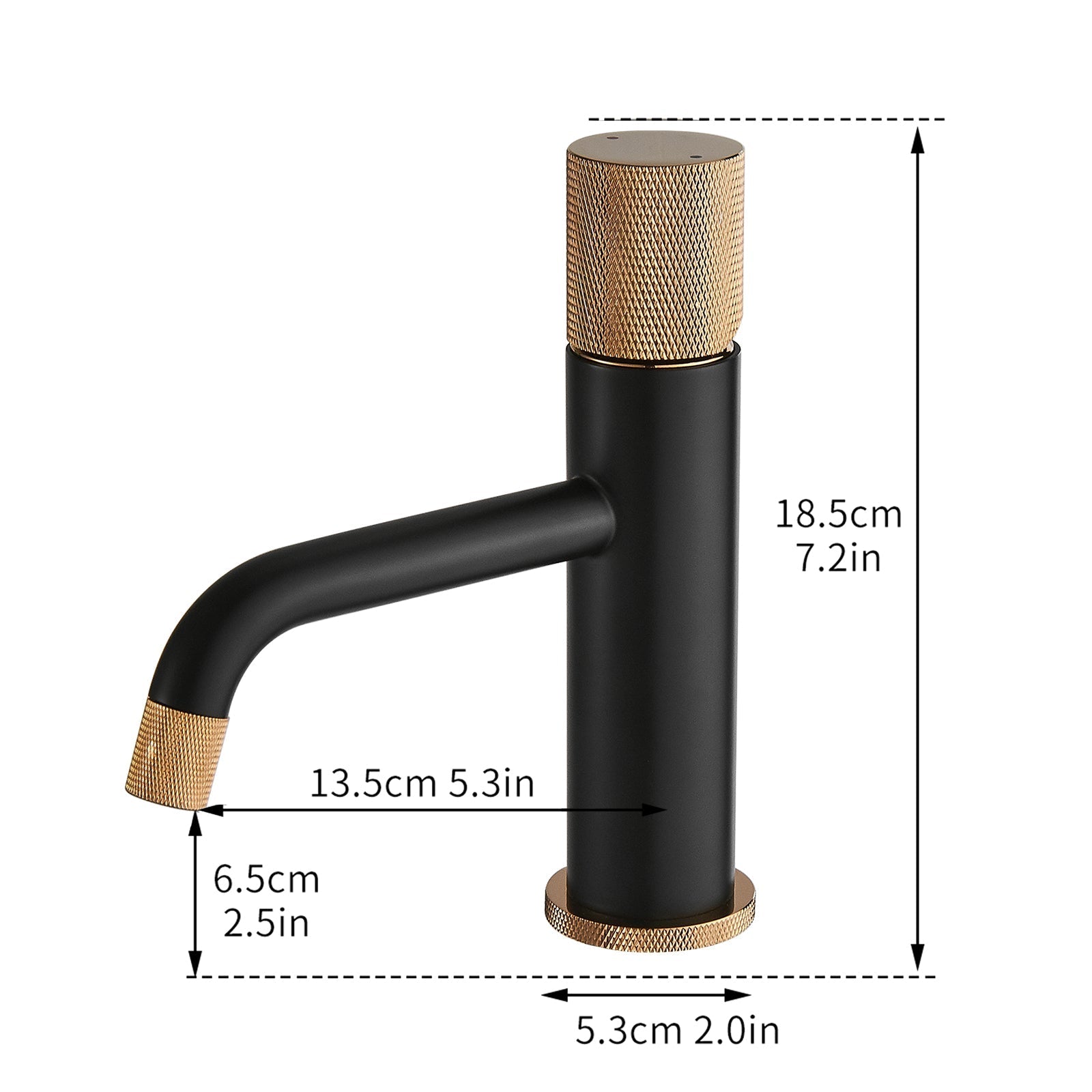 Sharma Faucet in Black & Black Silver