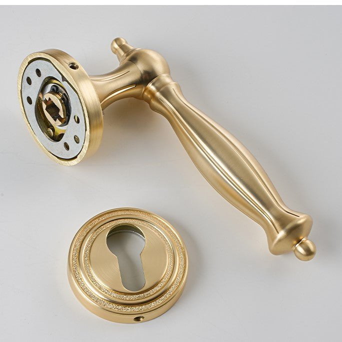 Pendergrass Door Lock in Pearl Grey & Brushed Brass