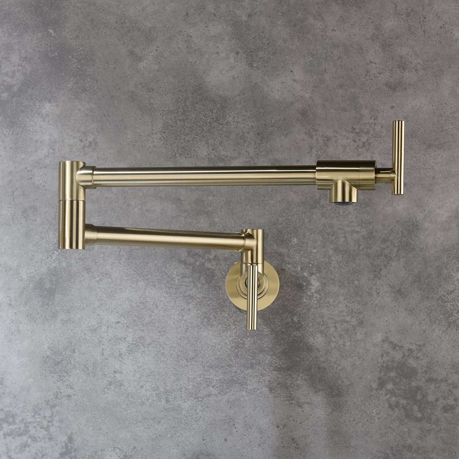 Euro Pot Filler Faucet in Black & Silver