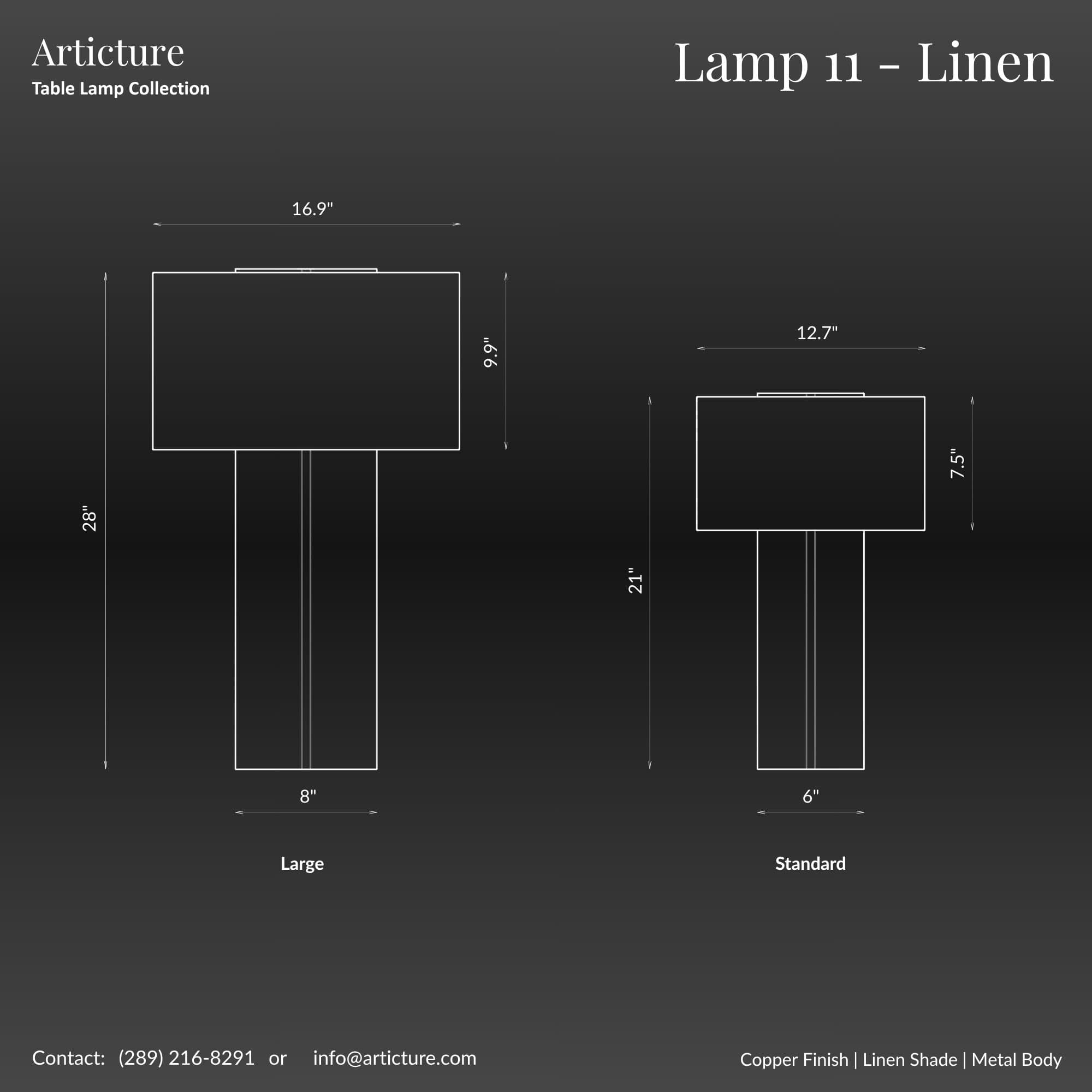 Axis Table Lamp in Bronze & Pewter