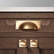 Luigi Lux Furniture Handle in Brushed Brass & Black Brushed Nickel