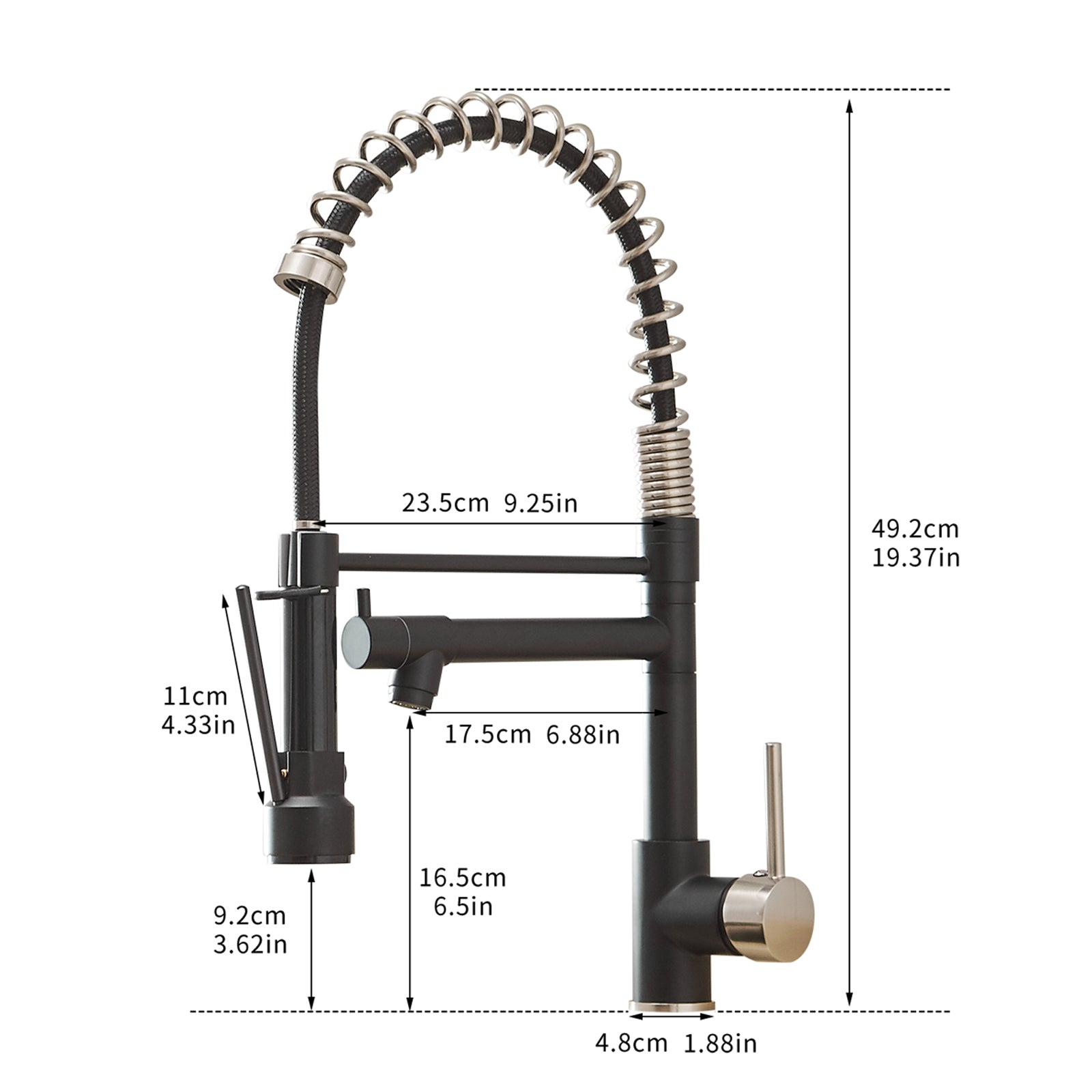 Lucero Faucet in Black & Gold