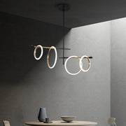 Ring Magnet Chandelier (4 rings) in Black & White