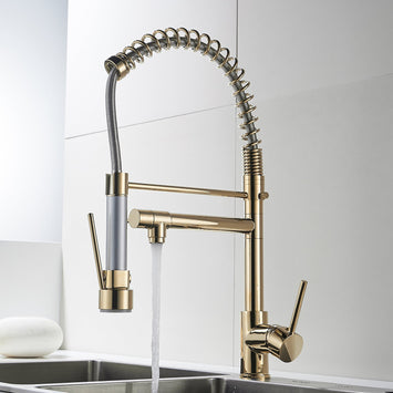 Lucero Faucet in Black & Gold