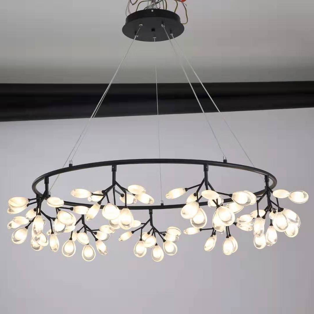 Floe Chandelier in Gold & Black