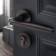 Broadway Lever Door Lock in Black Orb & Matte Black