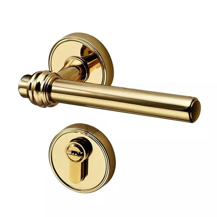 Milani Door Lock in Chrome Plated & Pvd Gold