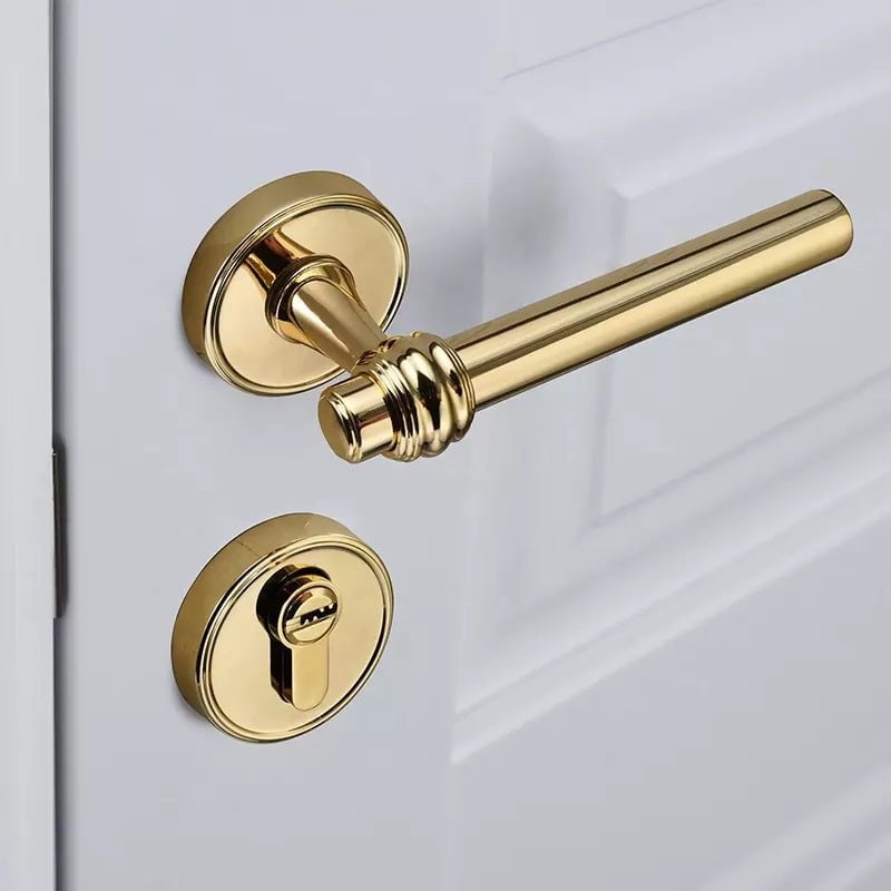 Milani Door Lock in Chrome Plated & Pvd Gold