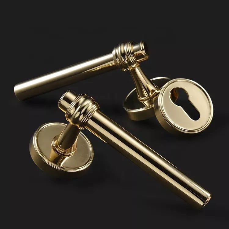 Milani Door Lock in Chrome Plated & Pvd Gold