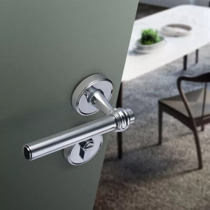 Milani Door Lock in Chrome Plated & Pvd Gold