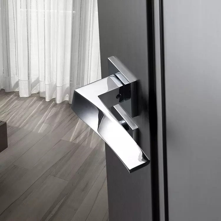 Twisted Way Door Lock in Chrome Plated & Black Antique Brass