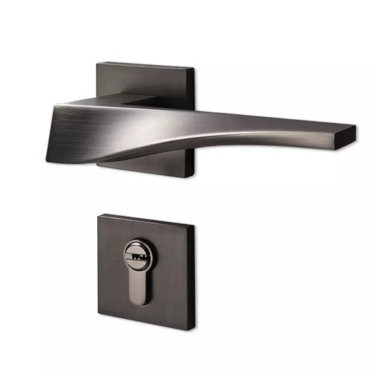Twisted Way Door Lock in Chrome Plated & Black Antique Brass