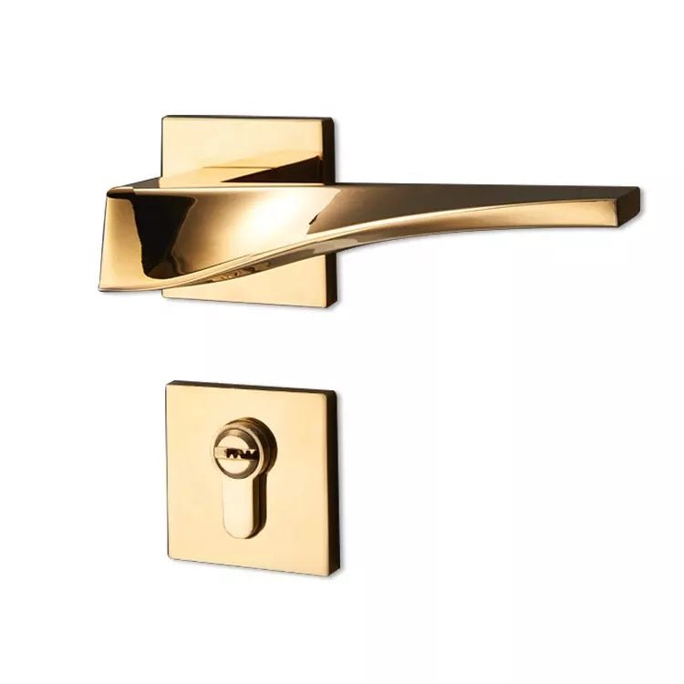 Twisted Way Door Lock in Chrome Plated & Black Antique Brass