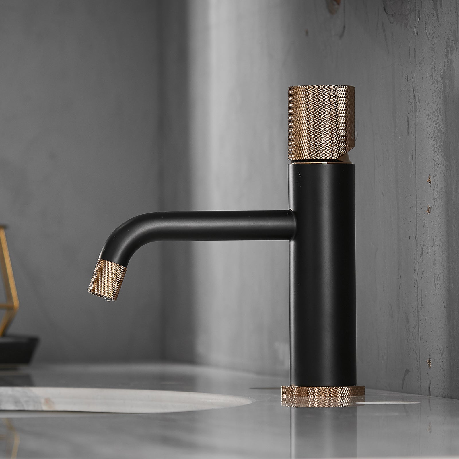 Sharma Faucet in Black & Black Silver