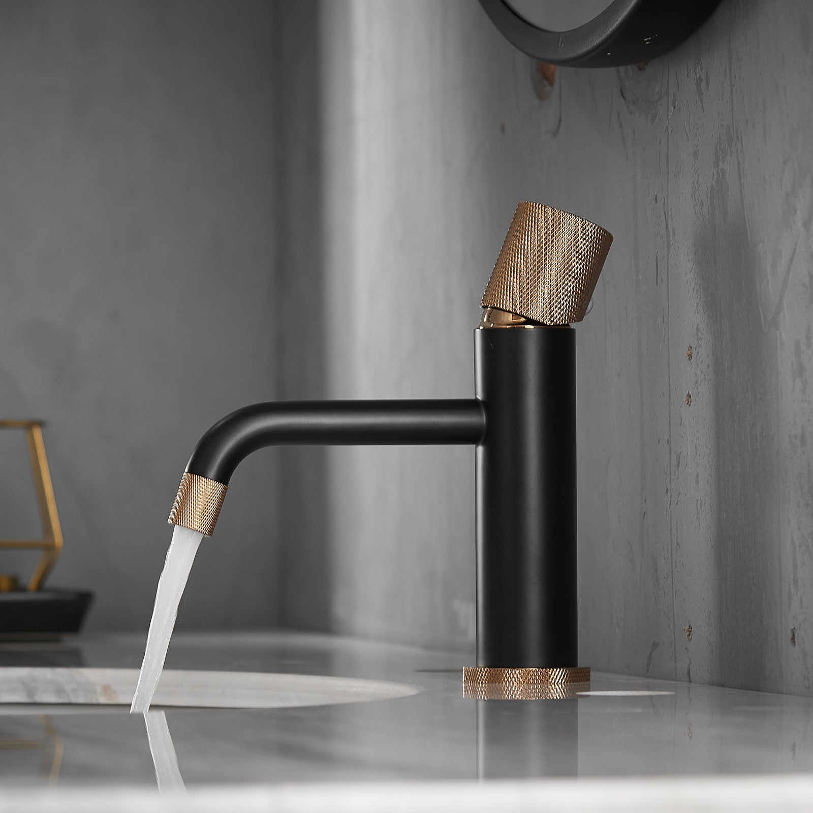 Sharma Faucet in Black & Black Silver
