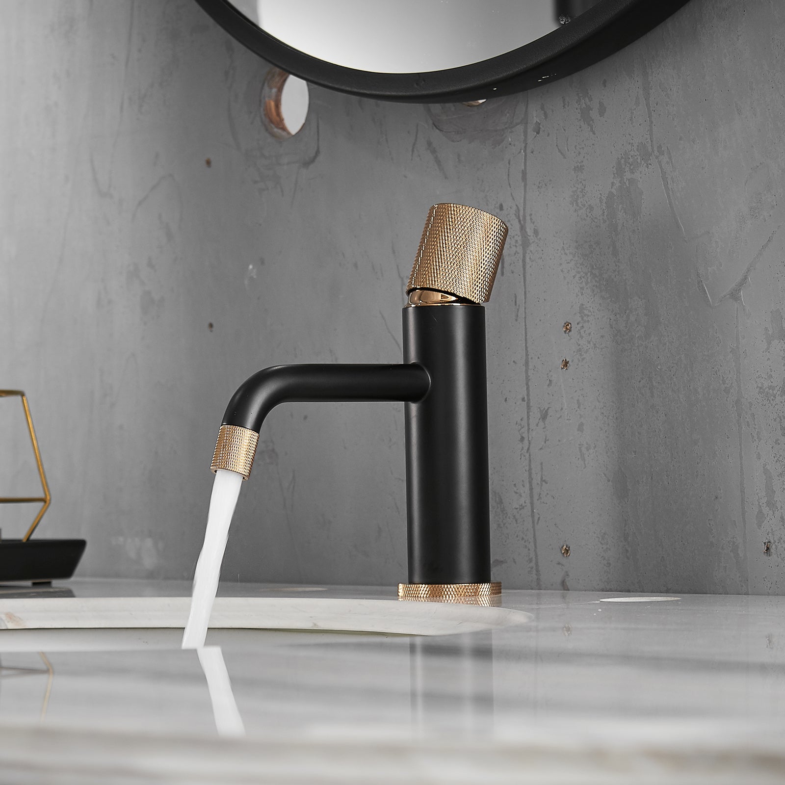 Sharma Faucet in Black & Black Silver
