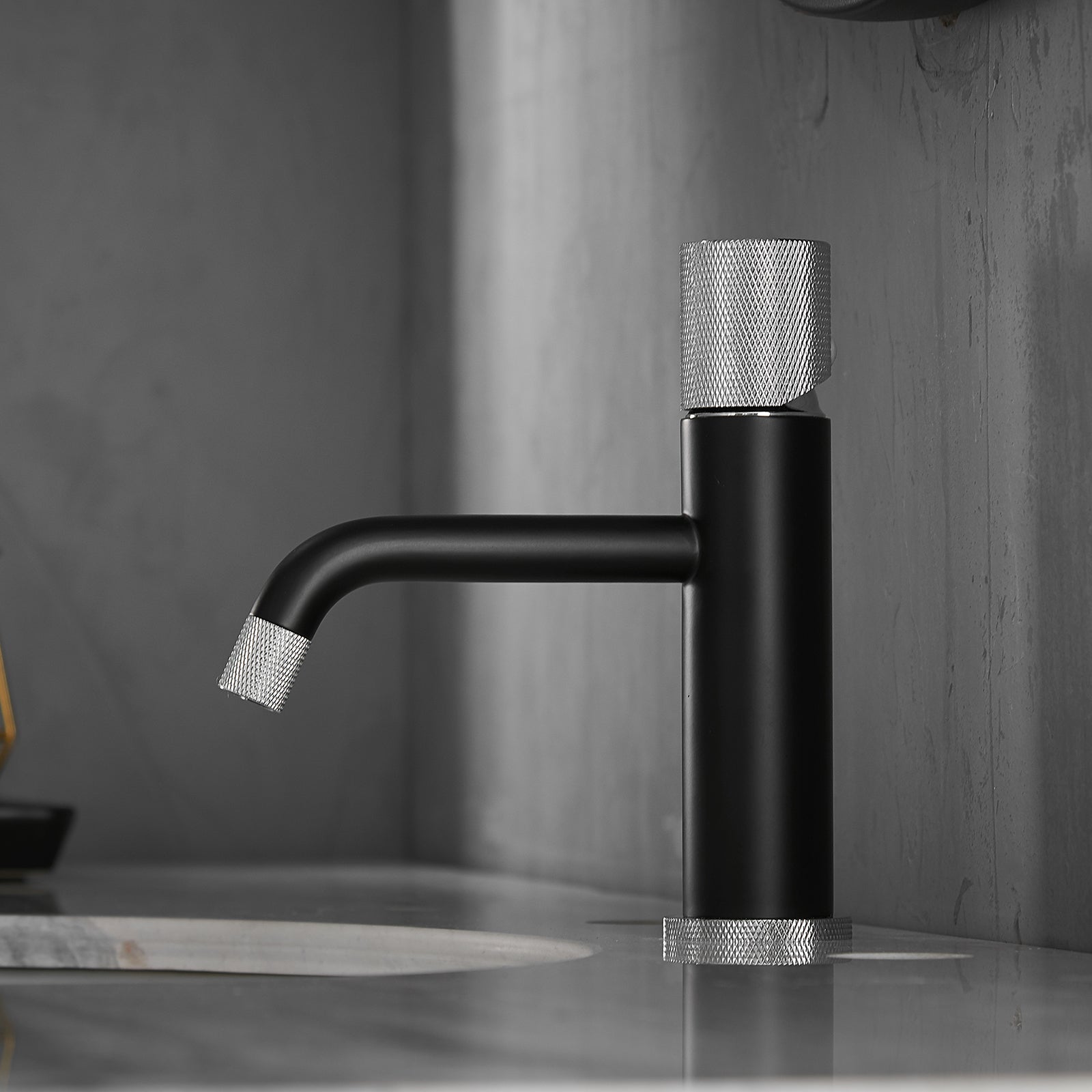 Sharma Faucet in Black & Black Silver