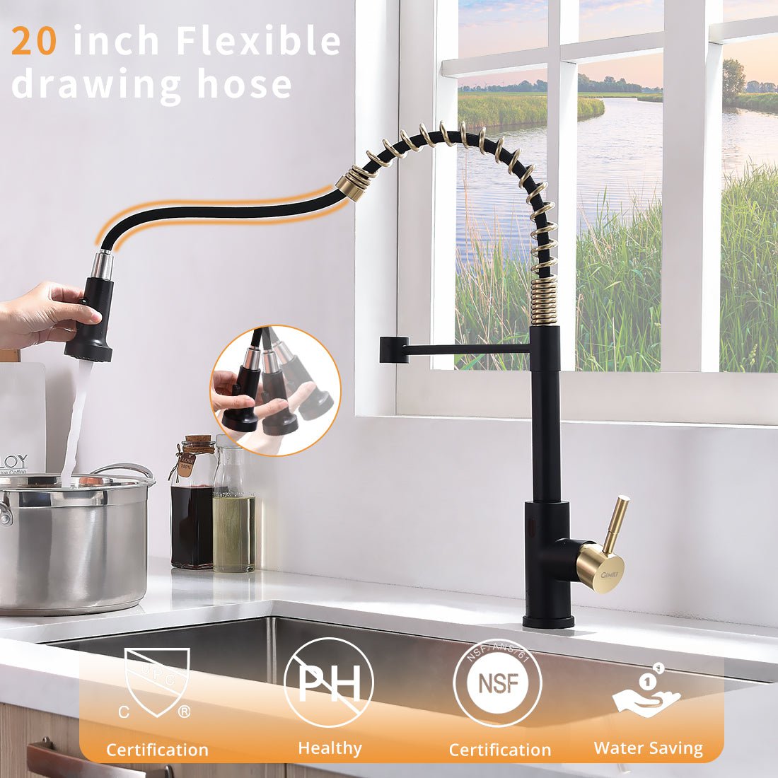 Kraus Touchless Sensor Faucet in Gold & Silver