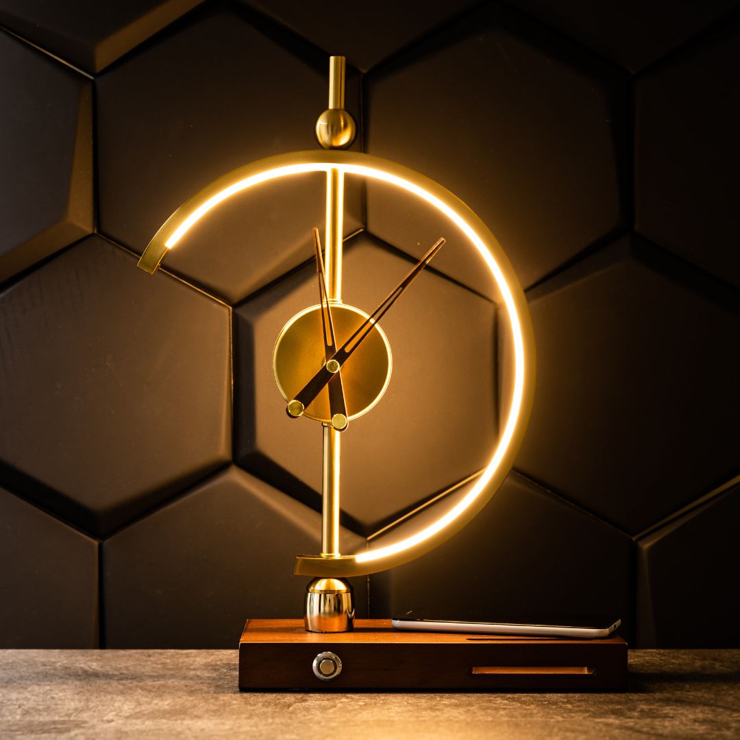 Khonsu Clock Lamp (Wireless Charging) – Table Lamp
