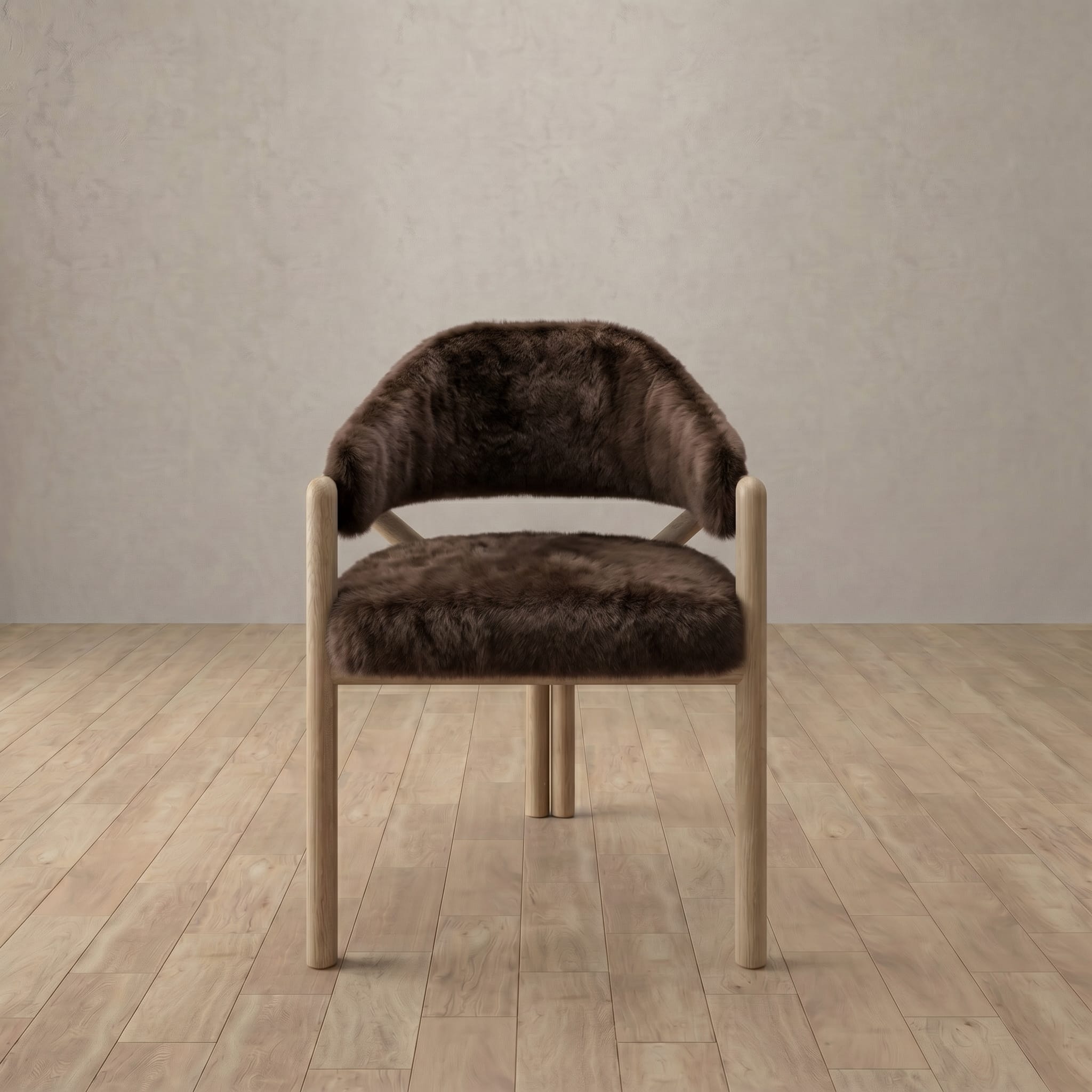 Alder Dining Chair in Shaggy & Luxe