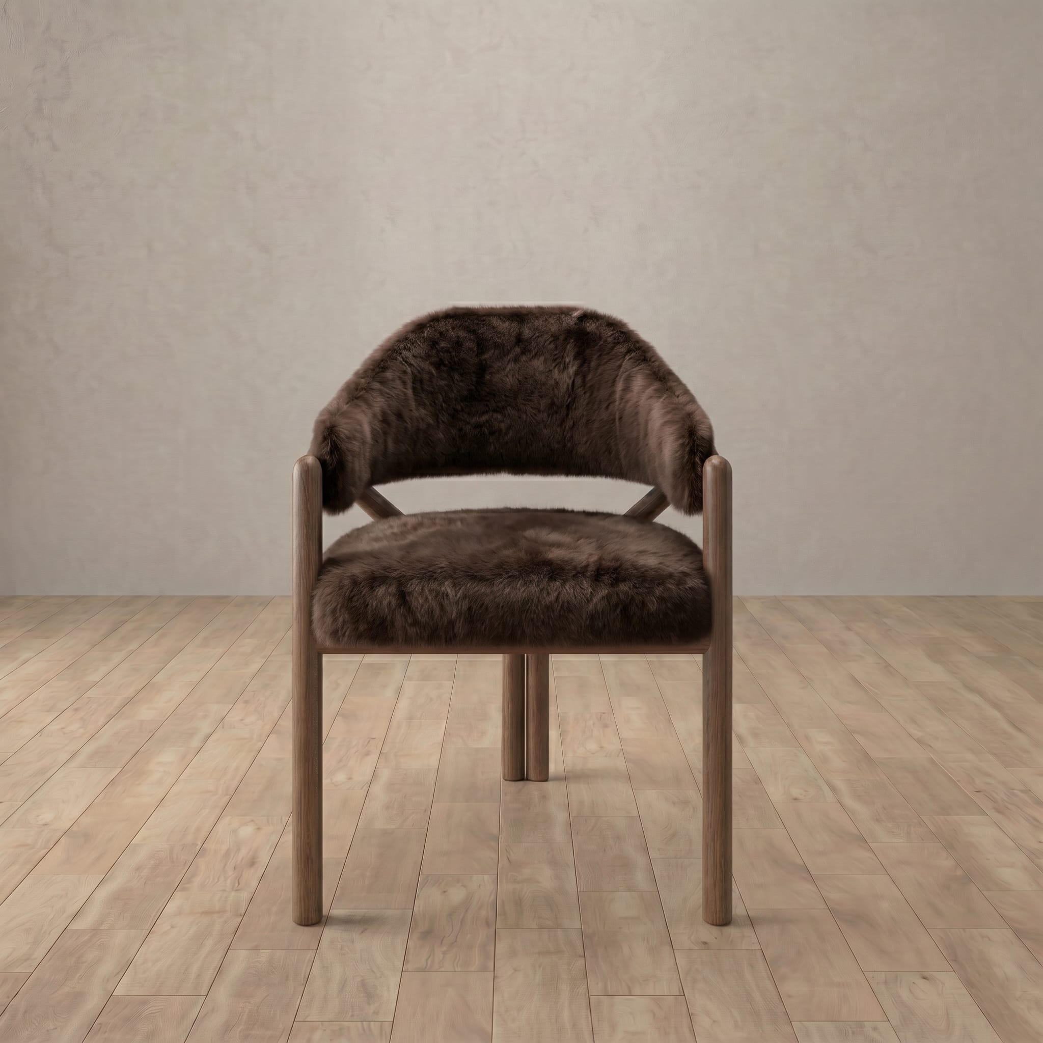 Alder Dining Chair in Shaggy & Luxe