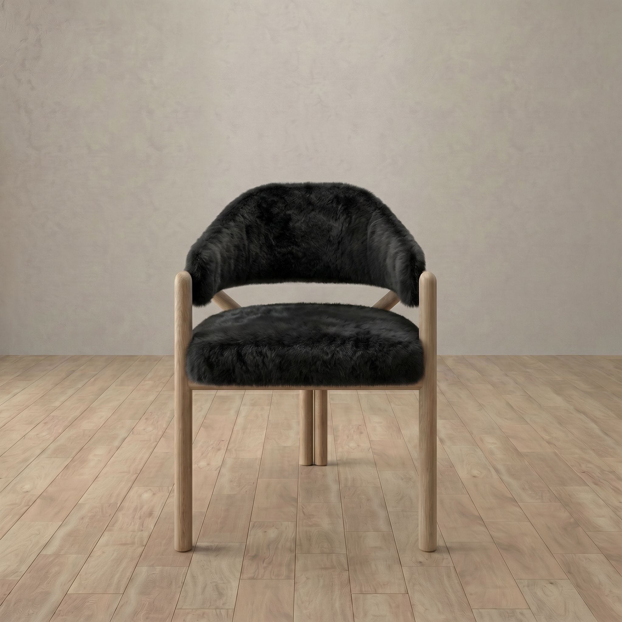 Alder Dining Chair in Shaggy & Luxe