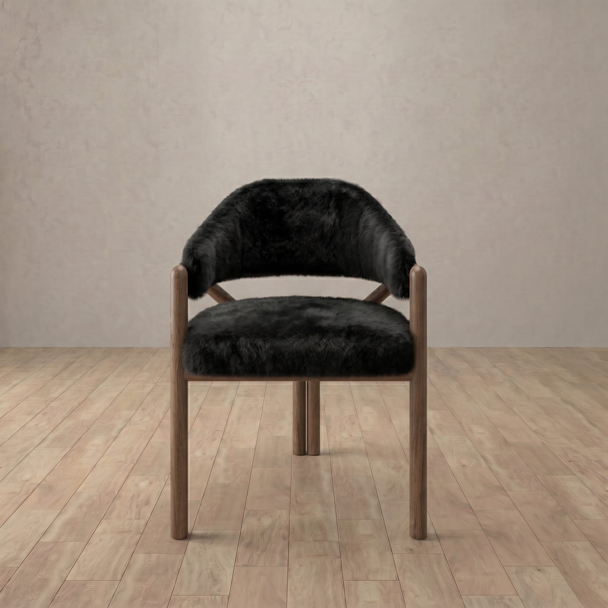 Alder Dining Chair in Shaggy & Luxe