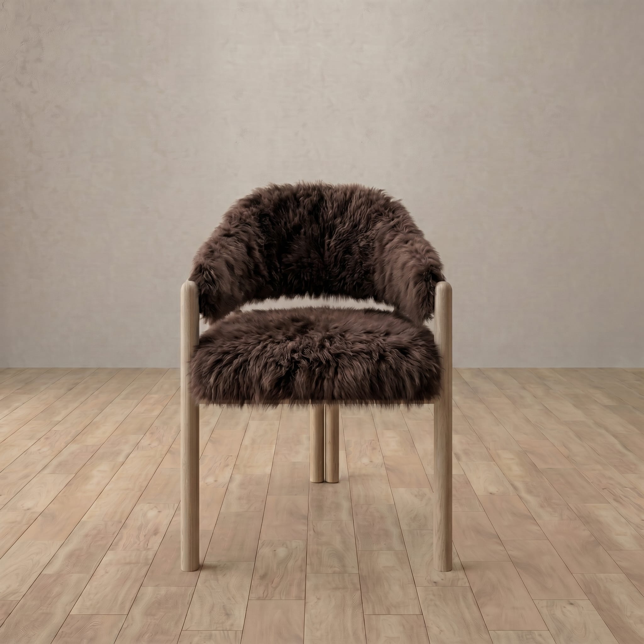 Alder Dining Chair in Shaggy & Luxe