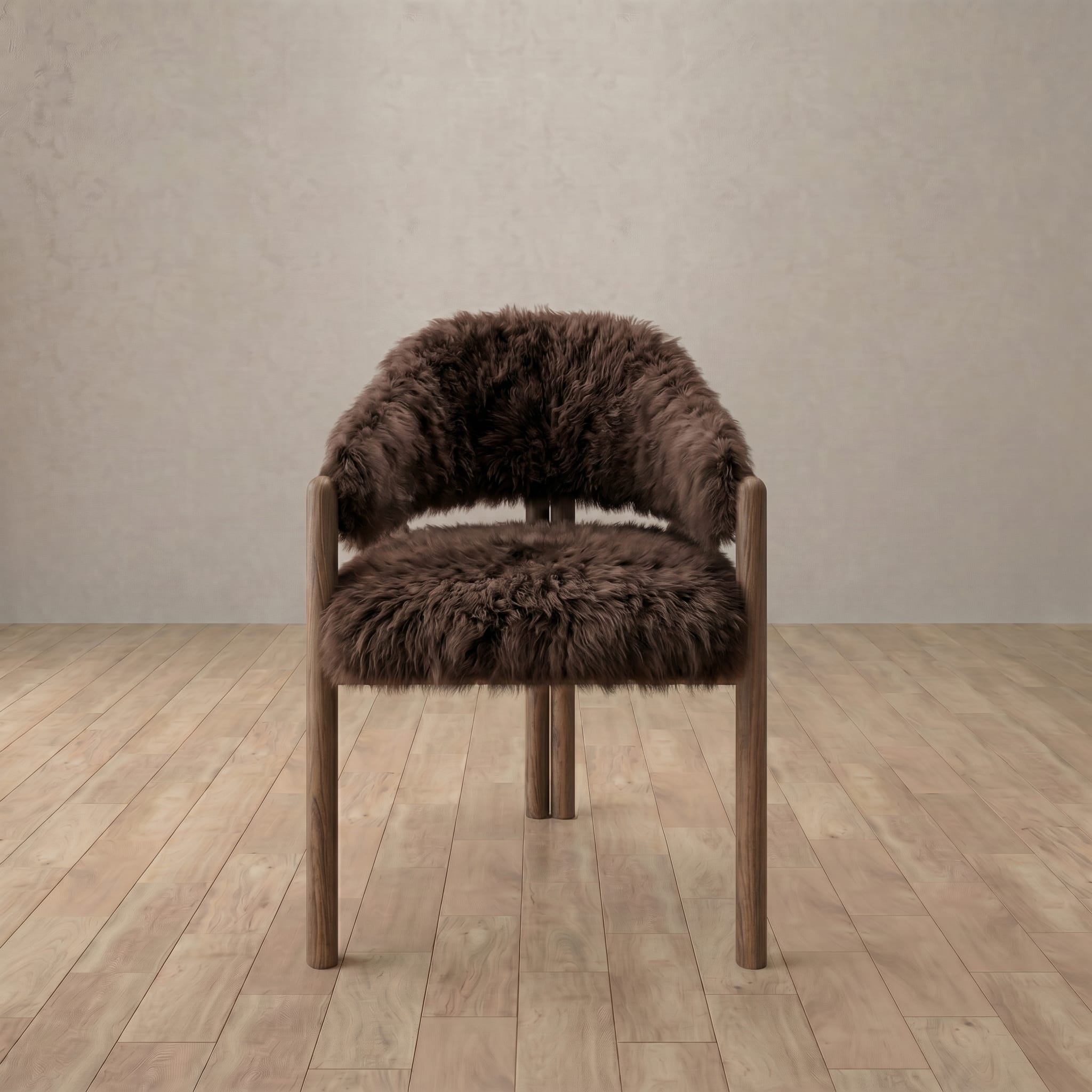 Alder Dining Chair in Shaggy & Luxe