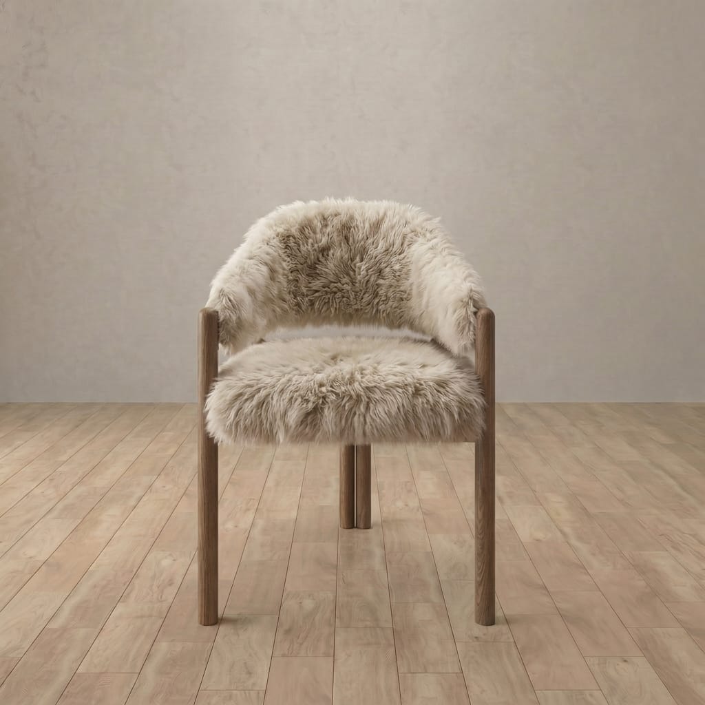 Alder Dining Chair in Shaggy & Luxe