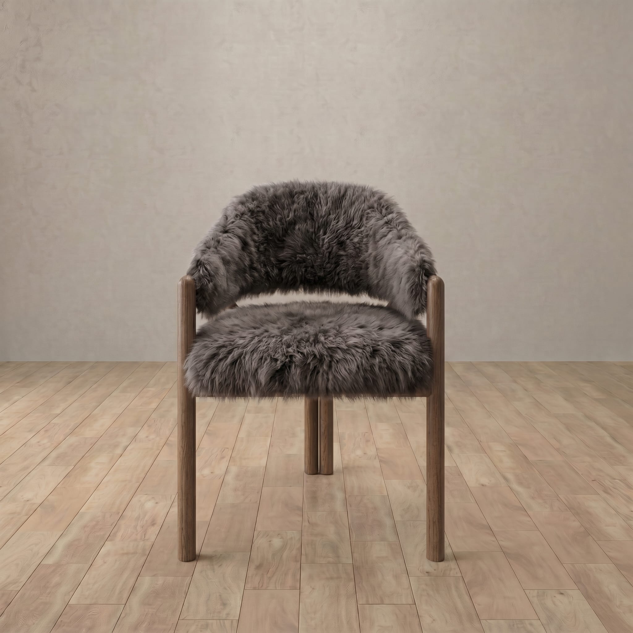 Alder Dining Chair in Shaggy & Luxe