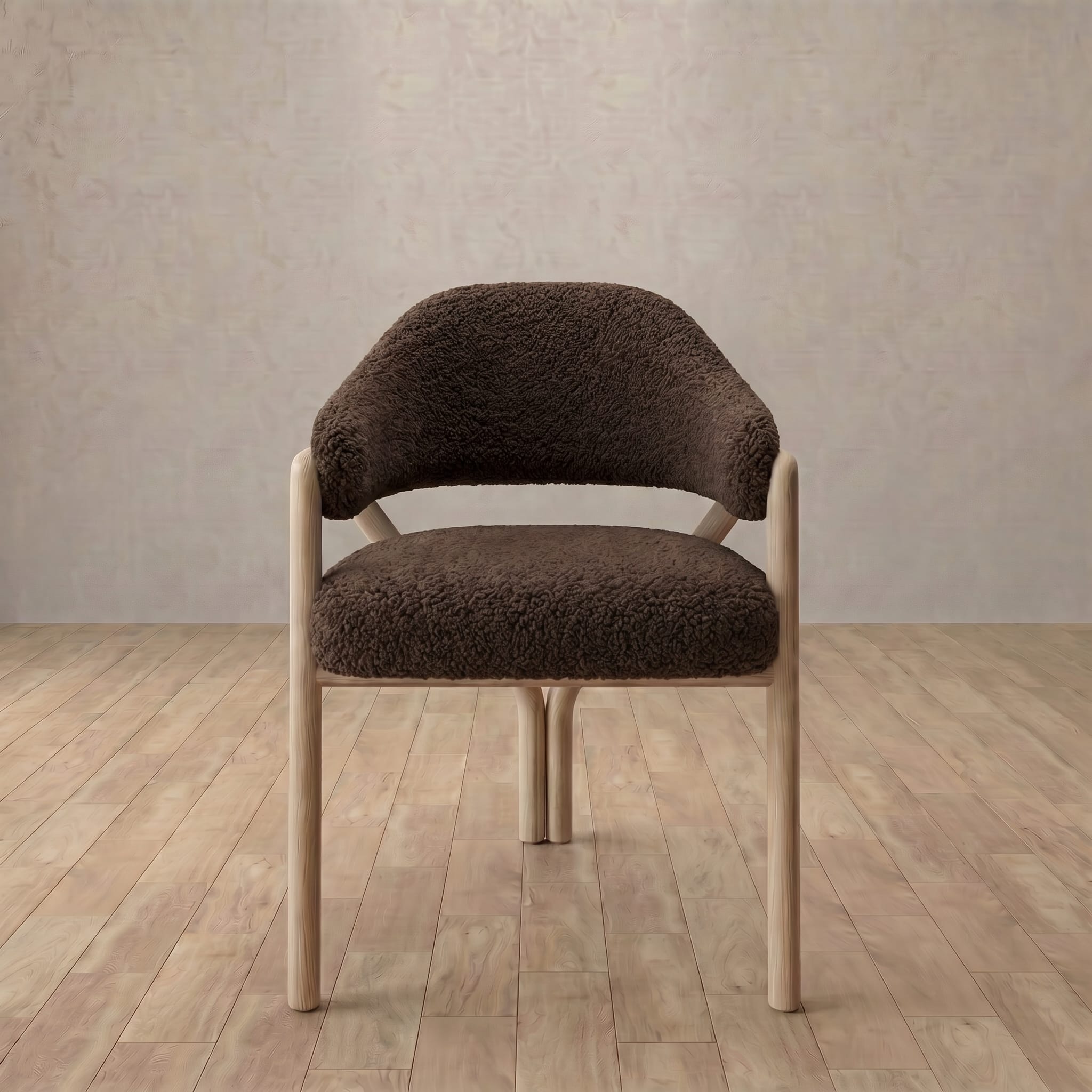 Alder Dining Chair in Shaggy & Luxe