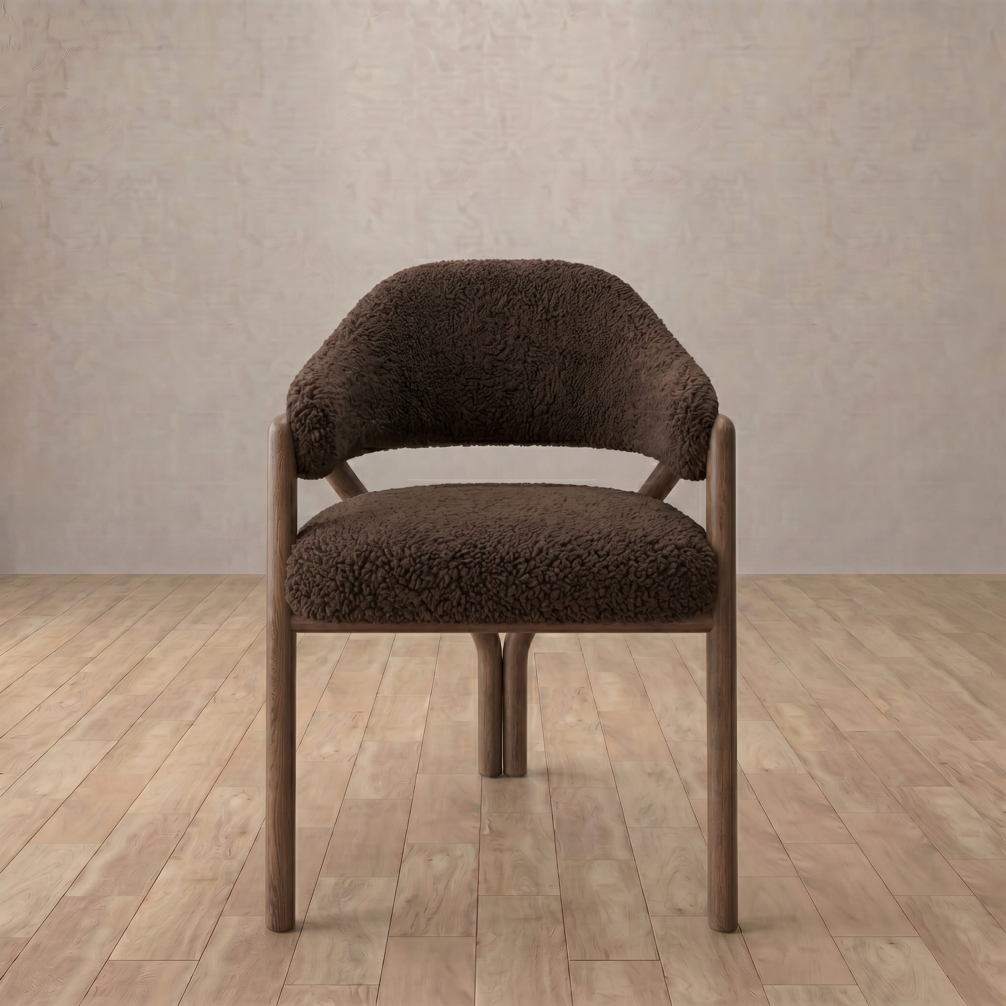 Alder Dining Chair in Shaggy & Luxe