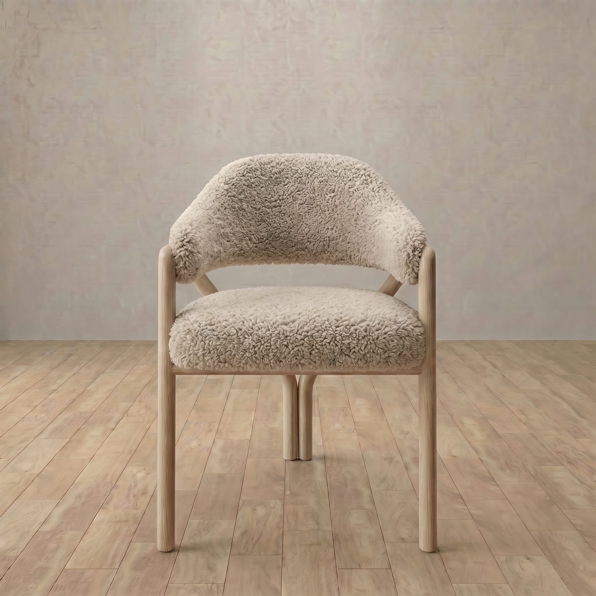 Alder Dining Chair in Shaggy & Luxe
