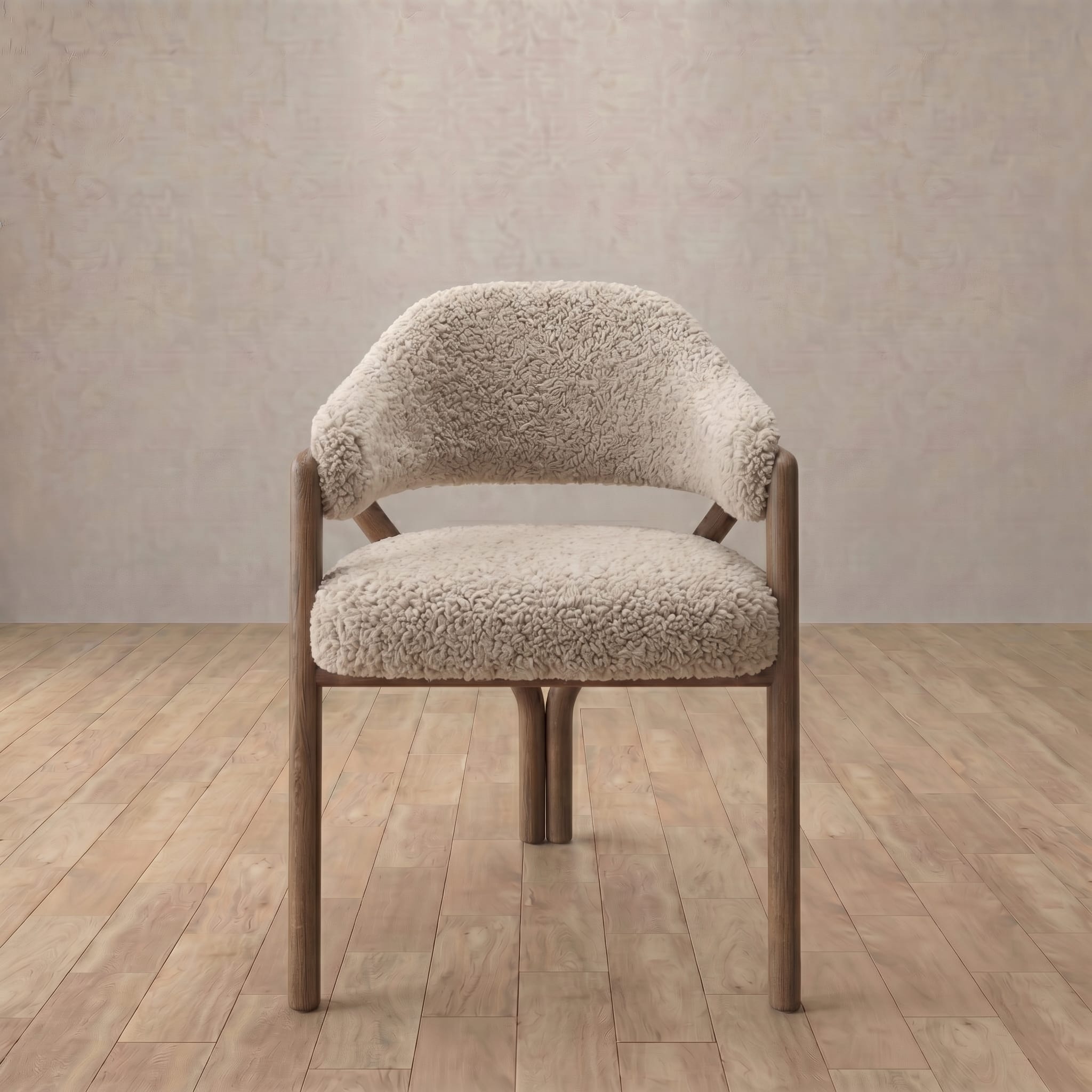 Alder Dining Chair in Shaggy & Luxe