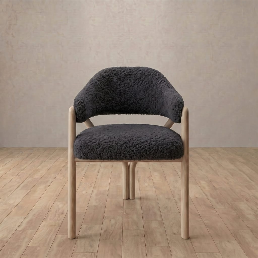 Alder Dining Chair in Shaggy & Luxe
