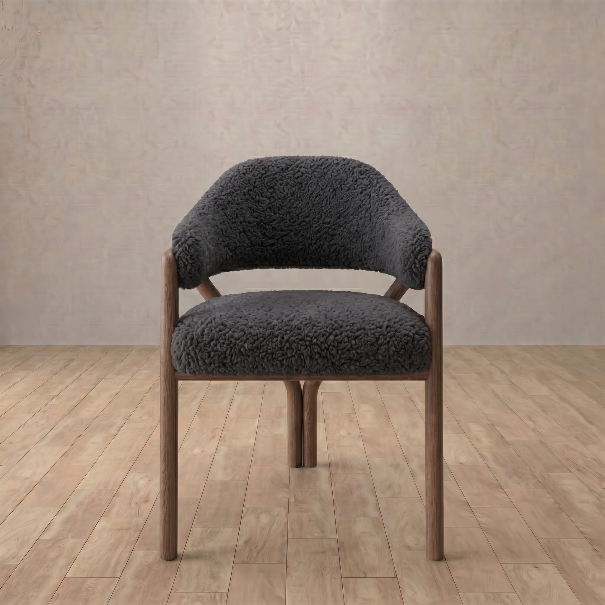 Alder Dining Chair in Shaggy & Luxe