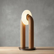 Arch Table Lamp in Black & Natural