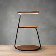 Table+ – Floor Lamp in Double Walnut & Marble