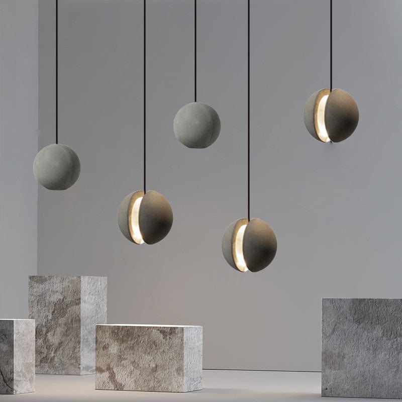 Sphered Cement Pendant Light