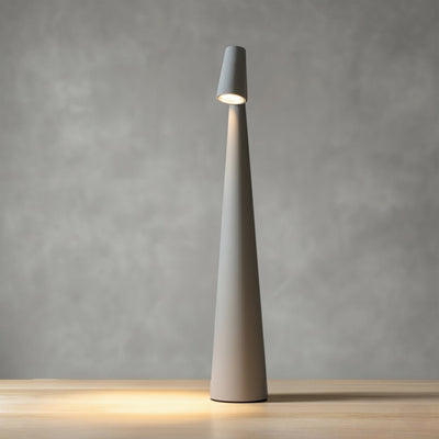 Bitsy Slim Table Lamp in Gray & White