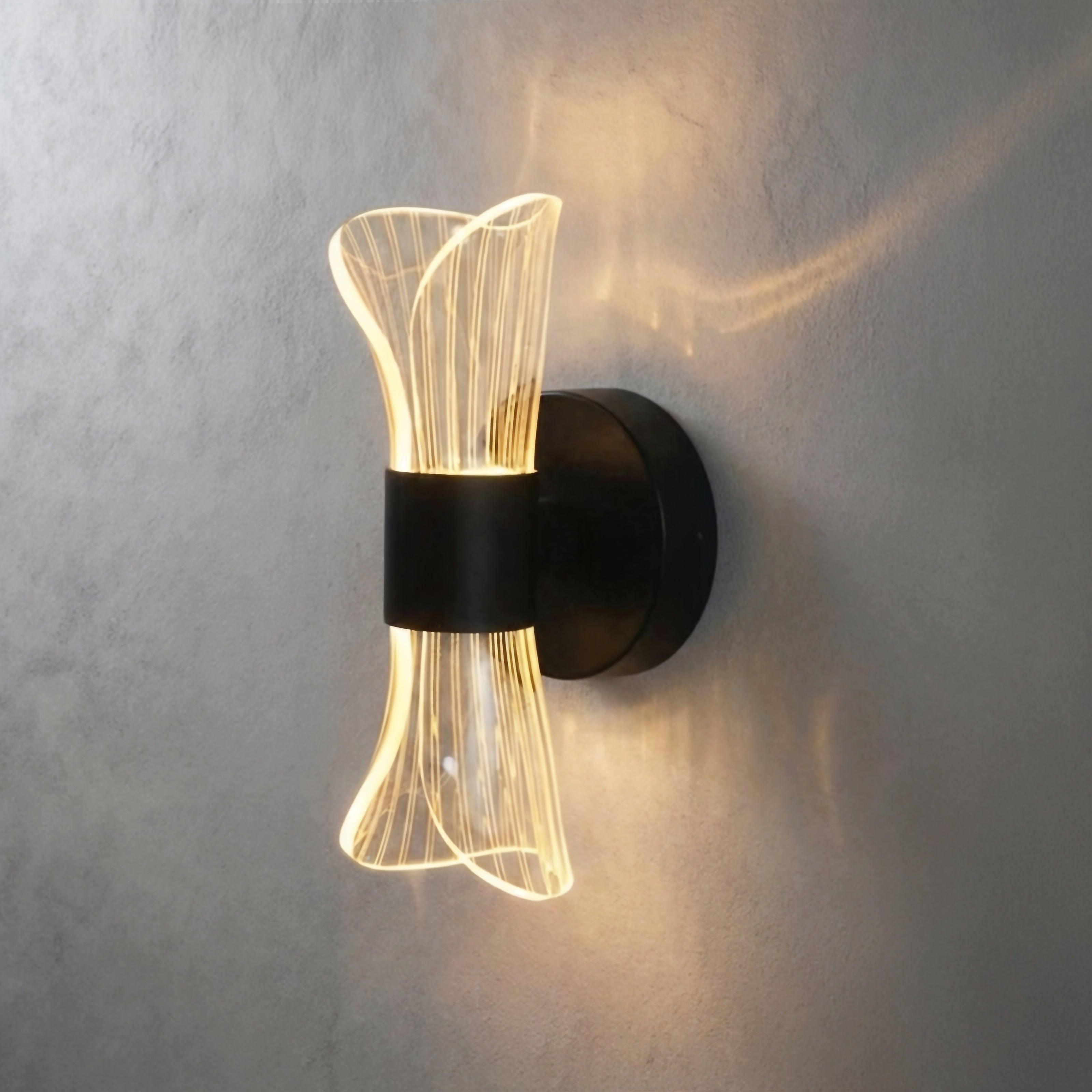 Bloom Torch Wall Light in Gold & Black