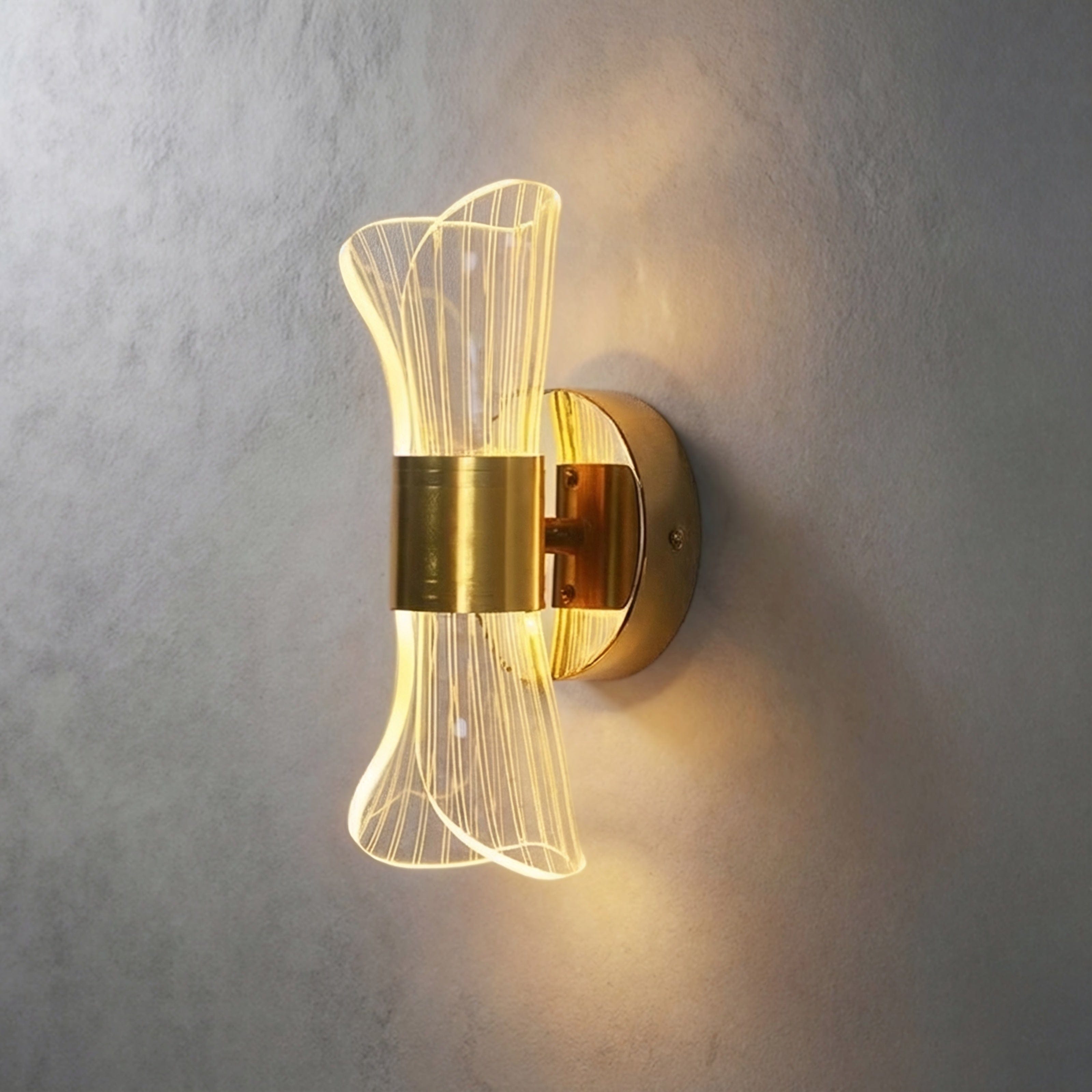 Bloom Torch Wall Light in Gold & Black