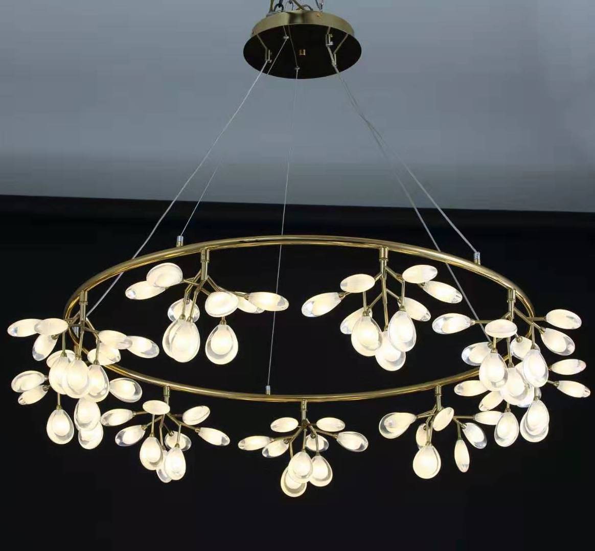 Floe Chandelier in Gold & Black