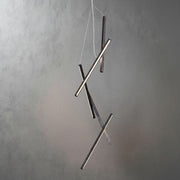 DNA Vertical Wooden Chandelier in White Ash & Natural Ash