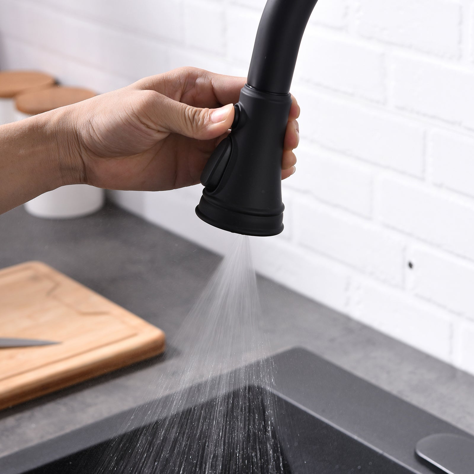 Essiel Touch On Faucet in Black & Gold