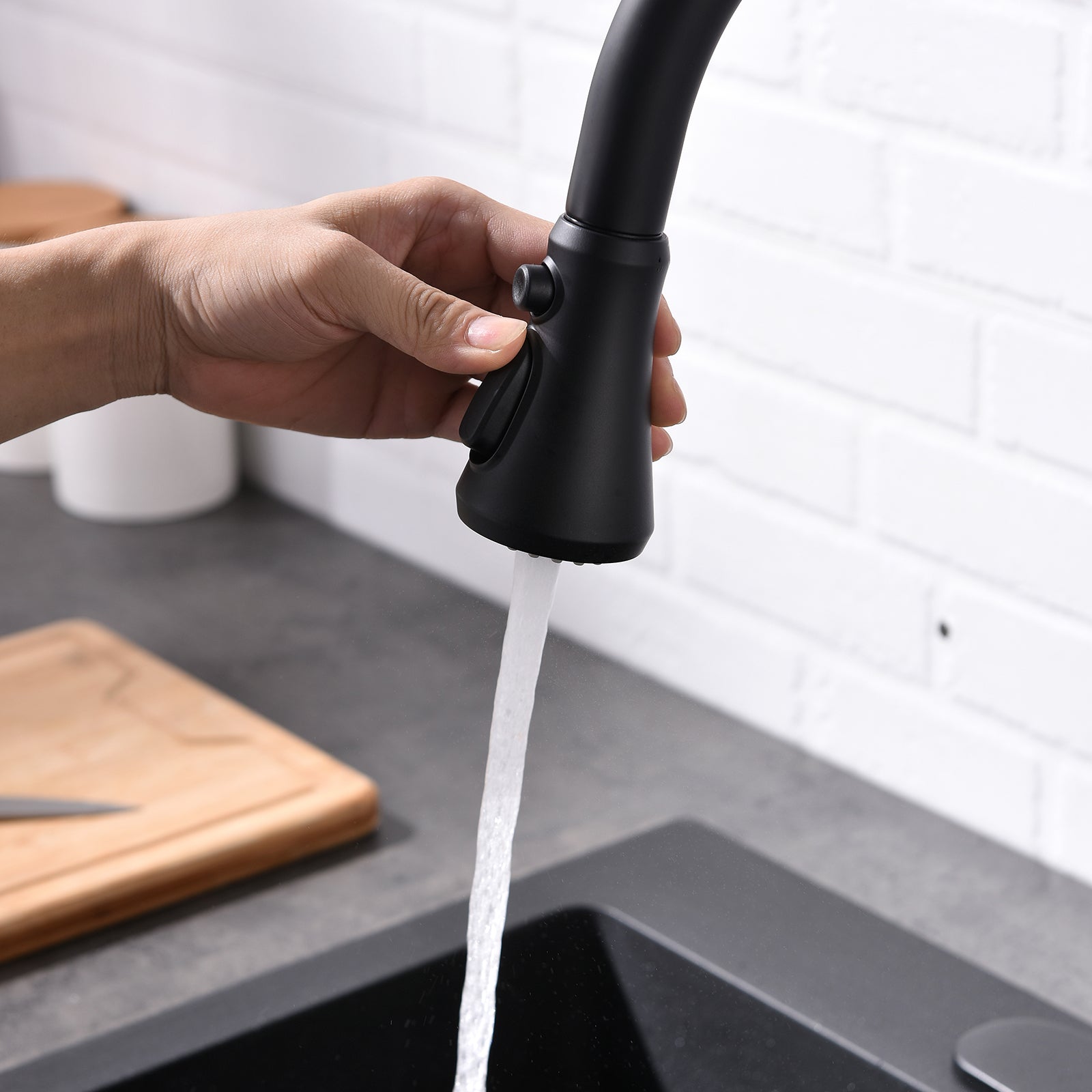Essiel Touch On Faucet in Black & Gold