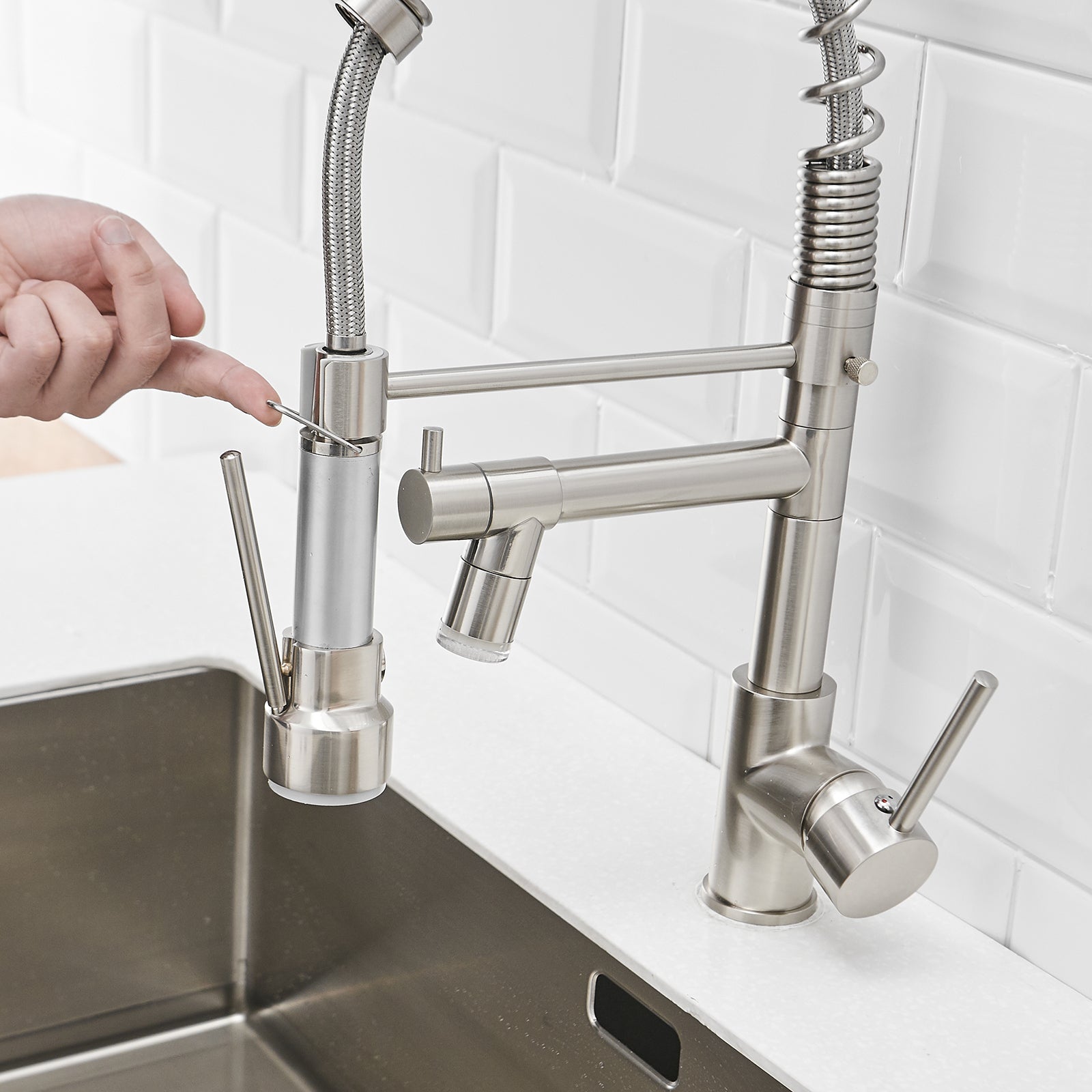 Gustav Led Faucet in Black & Silver